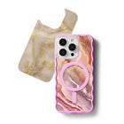 Ideal of Sweden - Pack Imprimé iPhone 17 Pro Max - Marbre rose poudré-N'interfère pas avec MagSafe ou le chargement sans fil