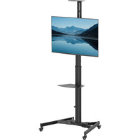 Fellowes - Support TV mobile - Noir-Équipé de quatre roulettes robustes avec mécanisme de blocage pour éviter tout déplacement accidentel