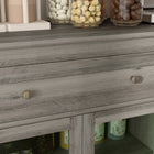 HOMCOM - Buffet 55,1 po L avec rangement - gris-Assemblage requis 