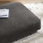 Modway - Solace Modulaire Tissu rembourré Ottoman - Charbon de bois-Soutien de ressort sinueux