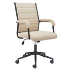 Zuo - Auction Chaise de bureau - Beige-Fonction d’inclinaison offrant confort et soutien ajustables