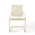 Modway - Pitch Performance Velvet Fauteuil à manger - Ivoire d’or-8