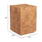 Zuo - Cetka Table d’appoint - Naturel-Garantie limitée de 3 ans