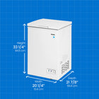 Danby - Congélateur coffre 3,5 pi³ - Blanc-Facile à nettoyer et à organiser grâce au panier coulissant amovible et au revêtement intérieur en aluminium antirouille