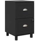HOMCOM - Classeur 2 tiroirs pour documents Letter/A4 verrouillable avec barres de suspension - noir-2 tiroirs peuvent accueillir des dossiers format A4 et lettre 
