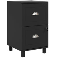 HOMCOM - Classeur 2 tiroirs pour documents Letter/A4 verrouillable avec barres de suspension - noir-2 tiroirs peuvent accueillir des dossiers format A4 et lettre 
