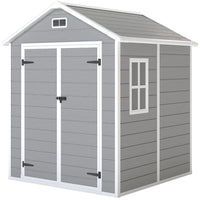 Outsunny - Remise de rangement d’extérieur 6 pi x 5 pi-L'abri de jardin extérieur spacieux offre un vaste espace de rangement  
