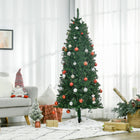 HOMCOM - Arbre de Noël artificiel 6pi - arbre de Noël avec 583 branches - vert-Rapide à installer, il suffit de pousser les pièces ensemble et de déplier les branches 