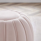 Modway - Celebrate Chenal Touffé Performance Velvet Ottoman - Rose-Tissu résistant aux taches durable