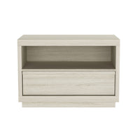 Manhattan Comfort - Table de nuit contemporaine Navis 32" à 1 tiroir - Chêne blanchi-La finition aspect bois offre une apparence chaleureuse et naturelle prisée dans la conception de meubles modernes