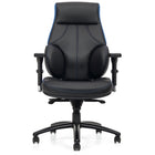 Offices to Go - Fauteuil à basculement synchronisé à dossier haut Kazan FX - Noir/Bleu-Augmentez ou réduisez la tension selon le poids de votre corps pour basculer confortablement sans pousser fortement, réduisant la fatigue musculaire