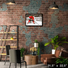 Jonathan Toews sur toile Blackhawks vs Golden Knights-H - Toile encadree - 31" x 22"-Sous licence officielle de la LNH et de l'AJLNH