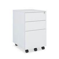 Ceha Canada - Coffrets métalliques à 3 tiroirs - Blanc Signal-UTILISATION EFFICACE DE L'ESPACE ET SÉCURITÉ : Optimisez votre classement avec cette armoire de classement compacte qui offre un ample rangement sans occuper beaucoup d'espace au sol. Soyez assuré de la sécurité et de la confidentialité de vos documents grâce à la serrure à clé incluse