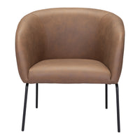Zuo - Quinten Fauteuil d’appoint - Brun vintage-Confort moelleux et matériaux durables