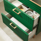 Modway - Daybreak 24" Armoire de toilette de salle de bain (lavabo non inclus) - Vert-Pattes en métal doré