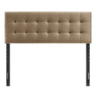 Modway - Lily Velours de performance résistant aux taches Tête de lit King Size, Taupe-Cinq positions de montée