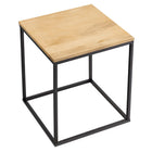 Modway - Zora Bois carré et métal Table d’appoint - Chêne-Assemblée requise