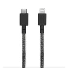 Native Union - Câble Belt XL USB-C vers Lightning 3m - Cosmos Noir-Amélioré pour la Terre grâce à une construction innovante et respectueuse de l'environnement: tressage en PET 100% recyclé, boîtier en TPU 100% recyclé et bracelet en cuir reconstitué à 75% recyclé