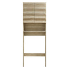 Modway - Render Par-dessus les toilettes Faux travertin Armoire de rangement de salle de bain in Travertin-Assemblée requise