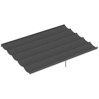 Outsunny - Toile de rechange rétractable pour pergola 8,5 pi L x 11,5 pi l pour structure 10 pi L x 13 pi l (seulement la couverture supérieure), gris foncé-Convient UNIQUEMENT à la pergola Outsunny 13,1 po x 9,8 po (4 x 3 m) (SKU : 84C-055BK, 84C-055BN)