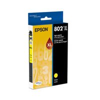 Epson - T802 Cartouche d'encre - Grande capacité - Jaune-Qualité photo supérieure à celle des photos de labo