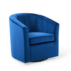 Modway - Prospect Performance Velvet Fauteuil pivotant - Marine-Fauteuil moderne à dossier de baril