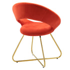 Modway - Nouvelle Performance Velvet Chaise à manger Ensemble de 2 - Orange dorée-Capacité de poids de la chaise : 331 lb.