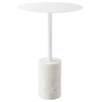 Modway - Lyric Manche Table d’appoint - Blanc blanc-Table en fer et piédestal