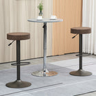 HOMCOM - Tabourets de bar modernes pivotants et réglables - brun - paquet de 2-Rotation à 360° pour un mouvement sans limite 
