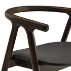 Modway - Henry Cuir et bois véganes Chaise à manger - Noir-9