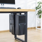 MotionGrey - Support d’unité centrale sous bureau - Support CPU ajustable avec rotation à 360° pour tours d’ordinateur - Noir-Accès coulissant et pivotant : pivotement intégré à 360° et rail coulissant permettant de faire pivoter et de tirer facilement votre unité centrale pour un accès rapide aux ports et aux câbles
