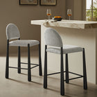Modway - Hayley Tissu rembourré Tabouret de comptoir - Chameau Noir-Rembourrage certifié OEKO-TEX STANDARD 100