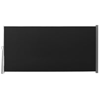 Outsunny - store latéral rétractable 118 po x 63 po avec résistance aux rayons UV et au vent - noir-Stores latéraux flexibles pour une utilisation en extérieur et en intérieur
