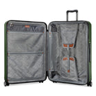 Ricardo Beverly Hills - Montecito 2.0 Grande Valise Rigide de 29 po - port USB - Vert Foncé-Poignées de transport supérieure et latérale avec prise de transport inférieure - Facilitent le levage, le transport et le chargement de la valise sous différents angles
