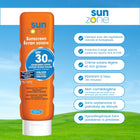 Sunzone - Lotion solaire SPF 30 - 325 ml - Lot de 6-Résistante à l’eau et à la sueur pendant 80 minutes