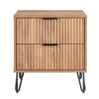 Manhattan Comfort - Table de nuit moderne DUMBO 51 cm à 2 tiroirs - Brun doré-Moderne-contemporain avec une touche de glamour - Table de nuit pour chambre et salon