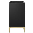 Modway - Beau 24" Armoire de toilette de salle de bain (lavabo non inclus) - Noir-Découpe de plomberie