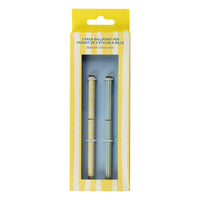 Moments Of Joy - Stylos - 1.0 mm - couleurs variées - paquet de 2-Comprend 2 stylos à bille en métal à fermeture rotative