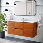 Modway - Scenic Fixation murale de 48" Vanette de salle de bain - Blanc cerise-Construction en mélamine