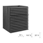 Modway - Render Fixation murale de 18" Armoire de toilette de salle de bain (lavabo non inclus) - Charbon de bois-Calleton de montage compatible avec les cloisons sèches