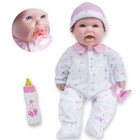 JC Toys - La Baby Poupée bébé 16 po fille caucasienne - Rose-Lavable à la machine