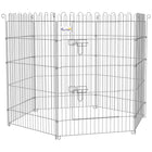 PawHut - Parc pour chien, parc pour chiot - 8 panneaux clôture d’exercice pour animaux-Parc de jeu à huit panneaux avec porte verrouillable pour un accès facile aux animaux de compagnie 