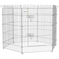 PawHut - Parc pour chien, parc pour chiot - 8 panneaux clôture d’exercice pour animaux-Parc de jeu à huit panneaux avec porte verrouillable pour un accès facile aux animaux de compagnie 