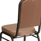 Flash Furniture – Chaise banquet empil Hercules, dos couronne, tissu diamant doré, siège 2,5 po, struct. dorée, 4/pqt-Panneau arrière sans couture