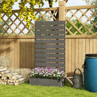 Outsunny - jardinière surélevée avec treillis pour plantes grimpantes - gris foncé-Beaucoup d'espace pour planter des légumes, des fleurs et des herbes
