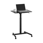 Seville Classics - 25,6 po W Chariot de bureau mobile inclinable à vérin pneumatique - Noir-Ajustez en douceur et silencieusement la hauteur du bureau de 76 cm à 110 cm ou à toute hauteur intermédiaire avec le levier de réglage