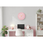 Monarch Specialties - 9108 Horloge Murale Rond de 12" - Visage Rose/Cadre Rose-Profitez d'une horloge précise grâce à son mouvement à quartz sans tic-tac, qui fait de cette horloge analogique un complément idéal pour les intérieurs sereins