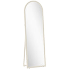 HOMCOM - Miroir corporel arqué - 21 po l x 64 po H - blanc-Miroir pleine longueur permettant de voir facilement l'ensemble de la tenue 