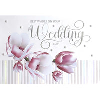 Rosedale Gold - Cartes de souhaits Mariage avec enveloppes – 5-1/2 po x 8 po – Le jour de votre mariage – paquet de 6-Cartes de souhaits qualité boutique