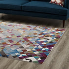 Modway - Lavendula Mosaïque triangulaire Tapis 4 pi l x 6 pi L - Multicolore-Protéger les planchers de la circulation ou des meubles